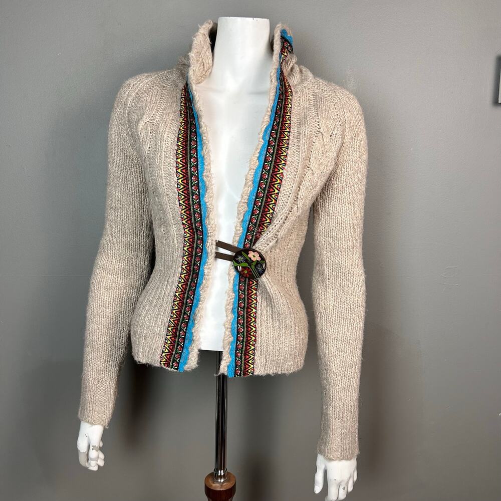 Fair Isle Fisherman sweater Y2k Medium Gilmore Lorelai inspired VTG Free People